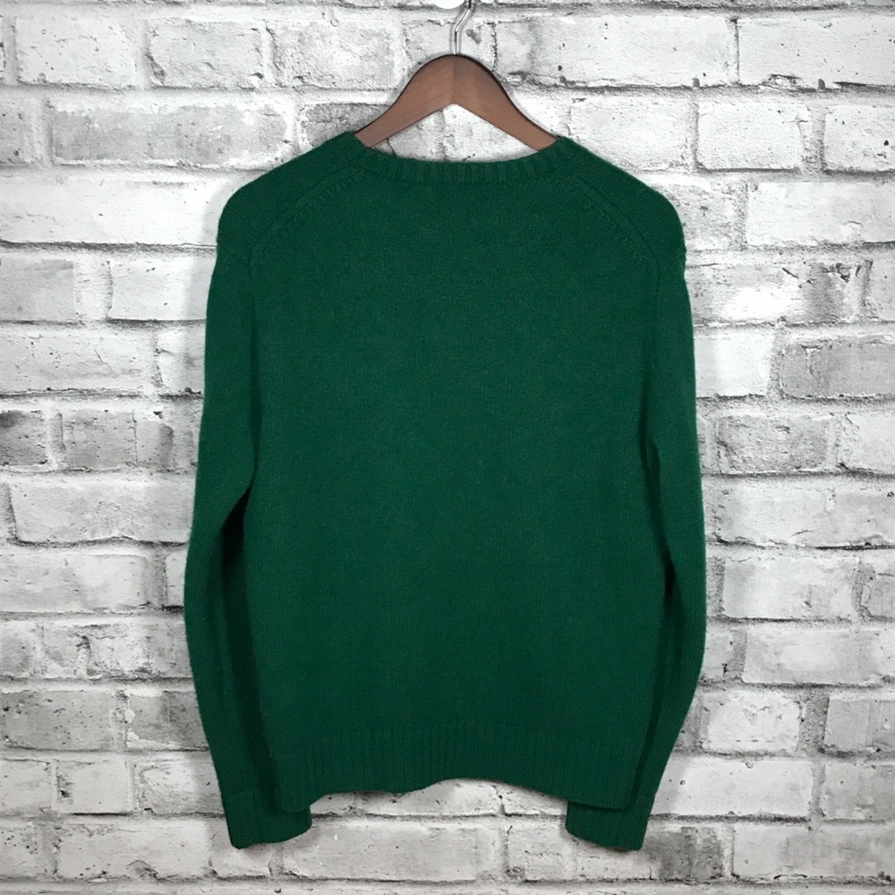 Polo by Ralph Lauren Green Military Bear Crewneck Sweater - Picture 2 of 3